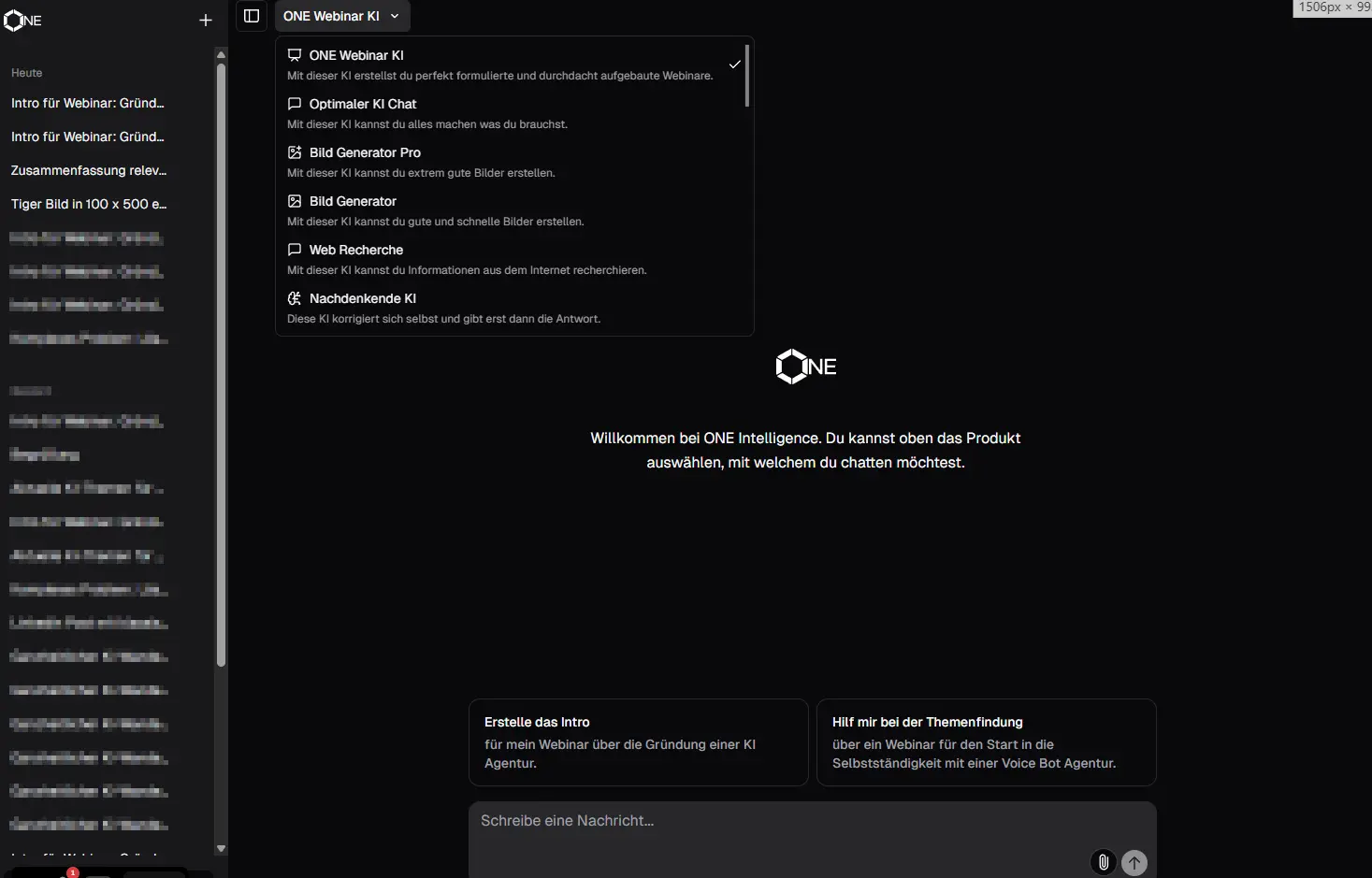 ONE Intelligence Chat